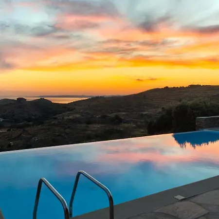 Villa Vourkariani, Infinity Pool With Sunset Views *